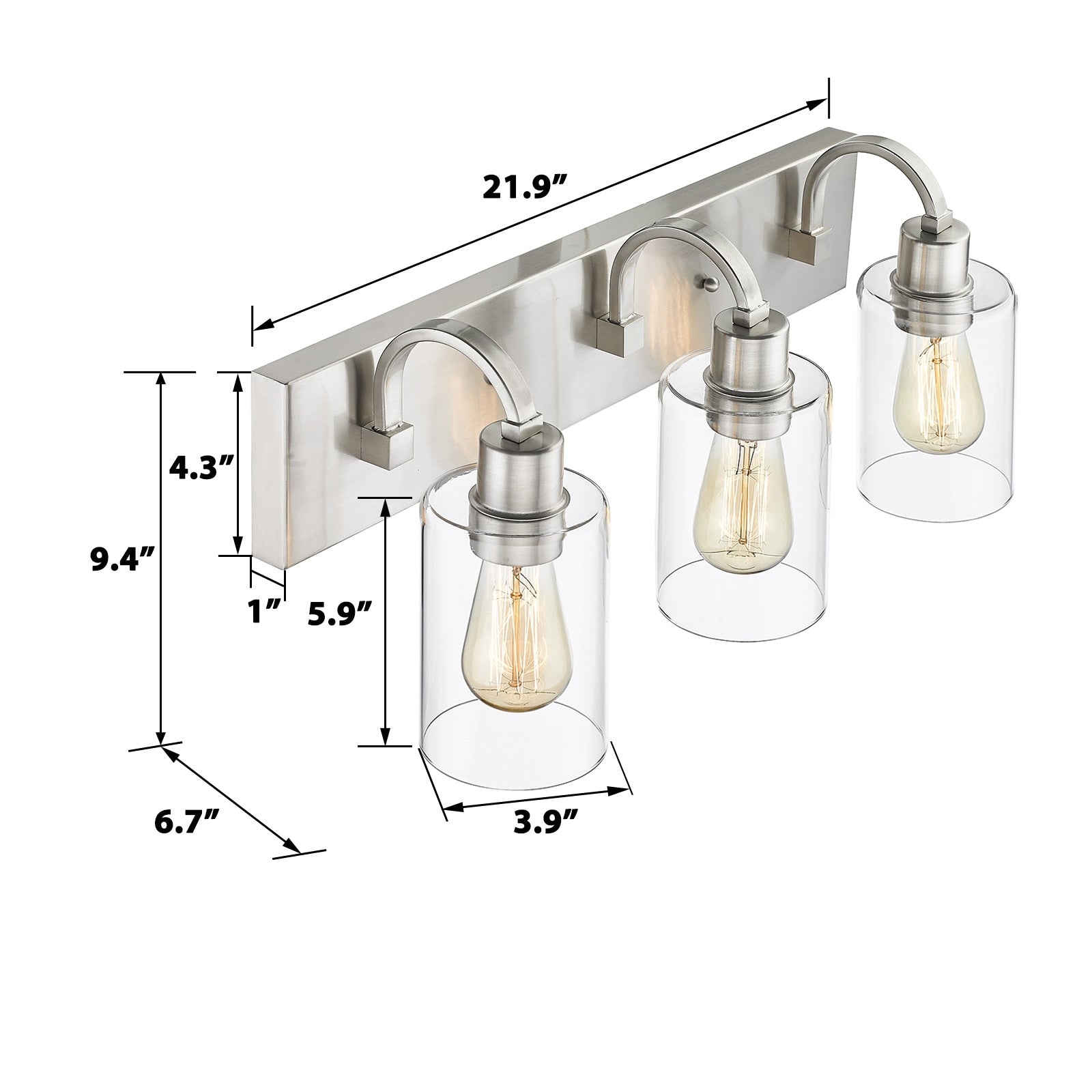 Luminaires de salle de bain - Applique murale style ferme
