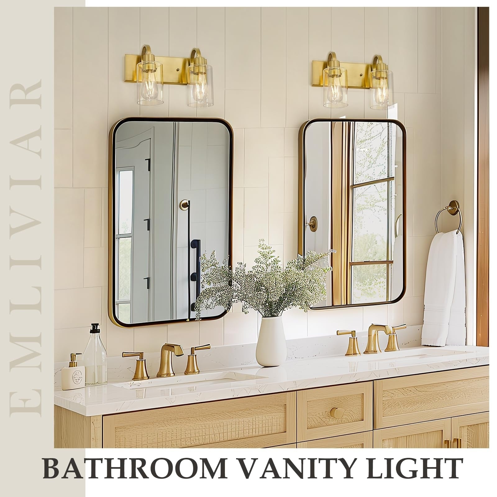 Luminaires de salle de bain - Applique murale style ferme