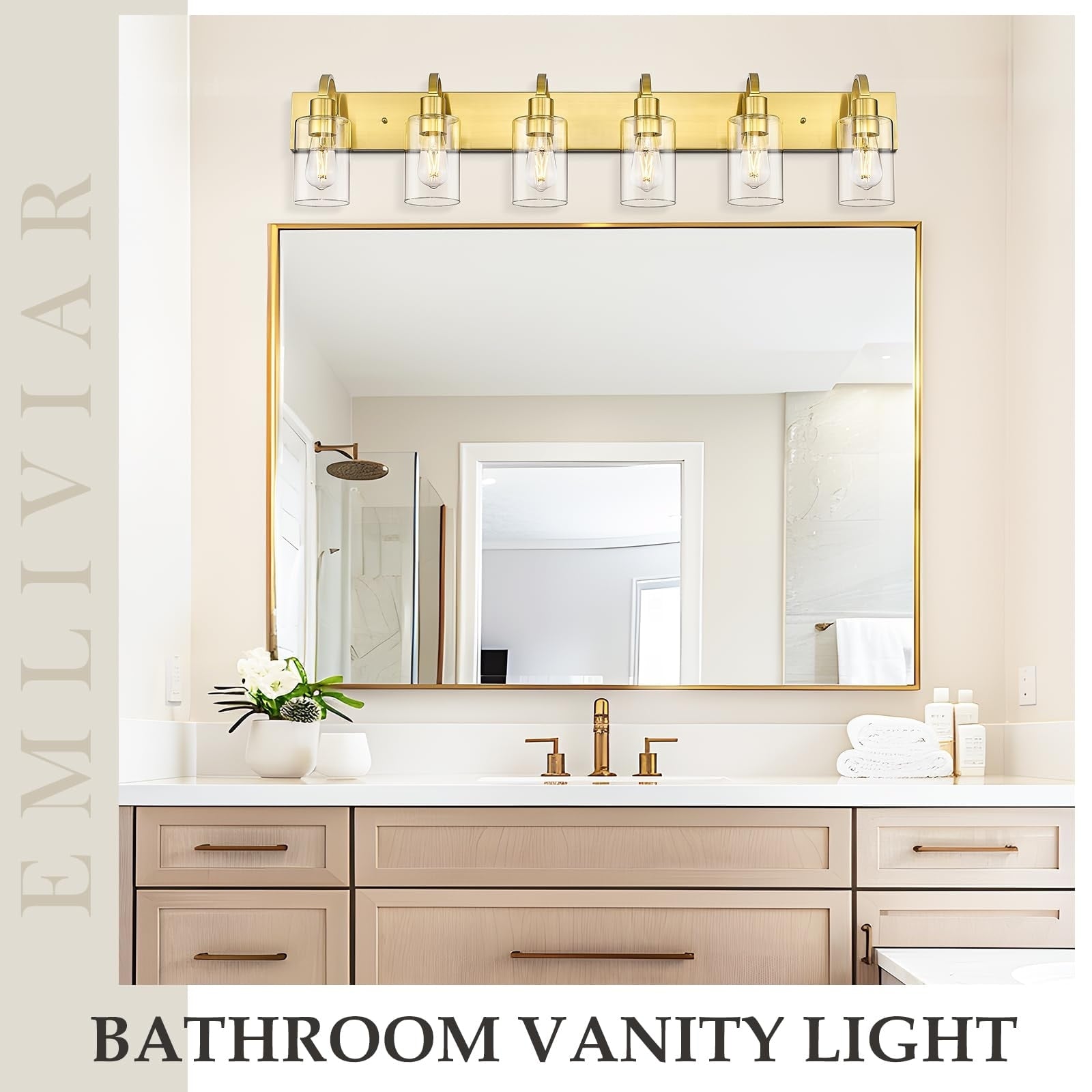 Luminaires de salle de bain - Applique murale style ferme