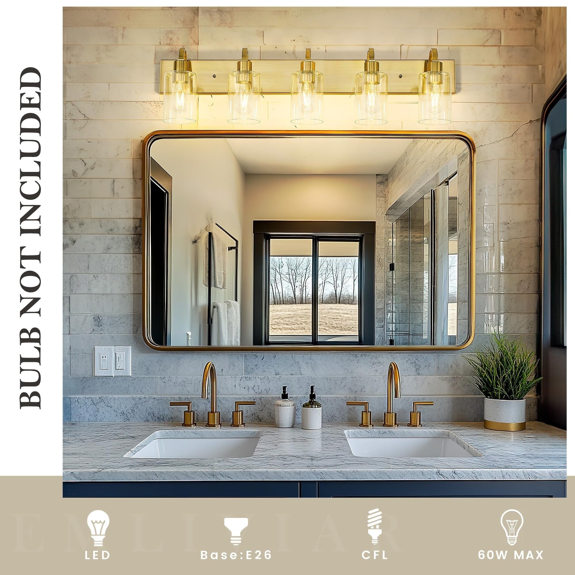 Luminaires de salle de bain - Applique murale style ferme
