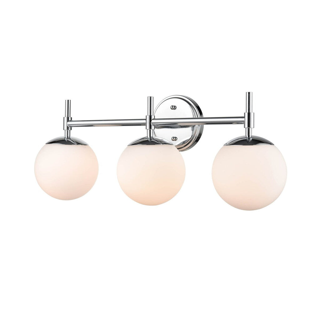 Luminaire de salle de bain à 3 lampes 929 Lighting, disponible en plusieurs finitions et avec abat-jour en verre opale