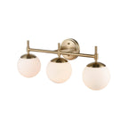 Luminaire de salle de bain à 3 lampes 929 Lighting, disponible en plusieurs finitions et avec abat-jour en verre opale