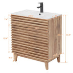 Ensemble meuble-lavabo avec robinet encastré et armoire