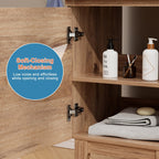 Ensemble meuble-lavabo avec robinet encastré et armoire