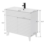 Ensemble meuble-lavabo avec robinet encastré et armoire