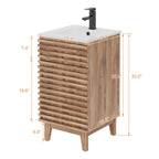 Ensemble meuble-lavabo avec robinet encastré et armoire