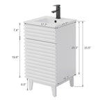 Ensemble meuble-lavabo avec robinet encastré et armoire