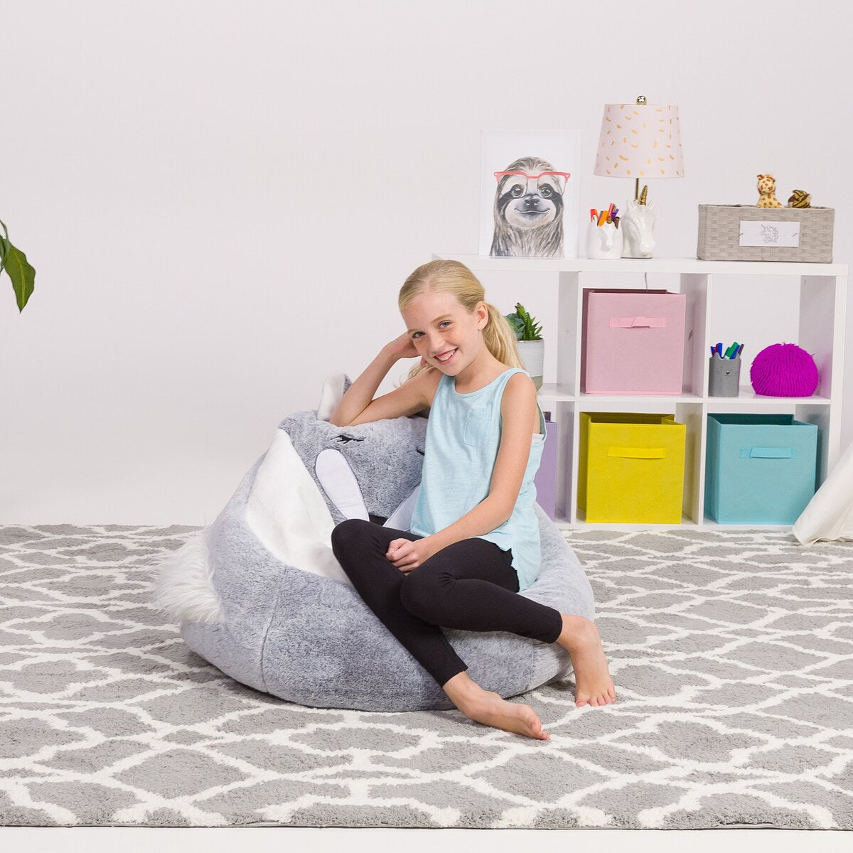 Bean Bag, Soft and Cozy Animal Bean Bag Chair - Child Proof Closure