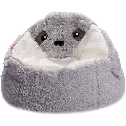 Pouf, doux et confortable, en forme d'animal - Fermeture à l'épreuve des enfants