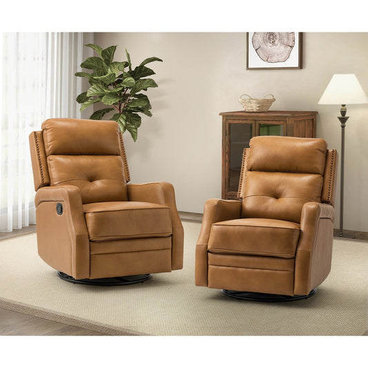 Ensemble de 2 fauteuils inclinables de salon Beatriz avec base en métal