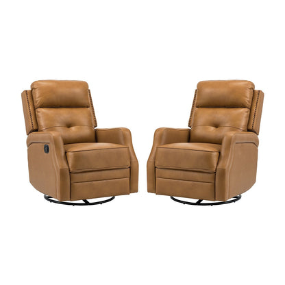 Ensemble de 2 fauteuils inclinables de salon Beatriz avec base en métal