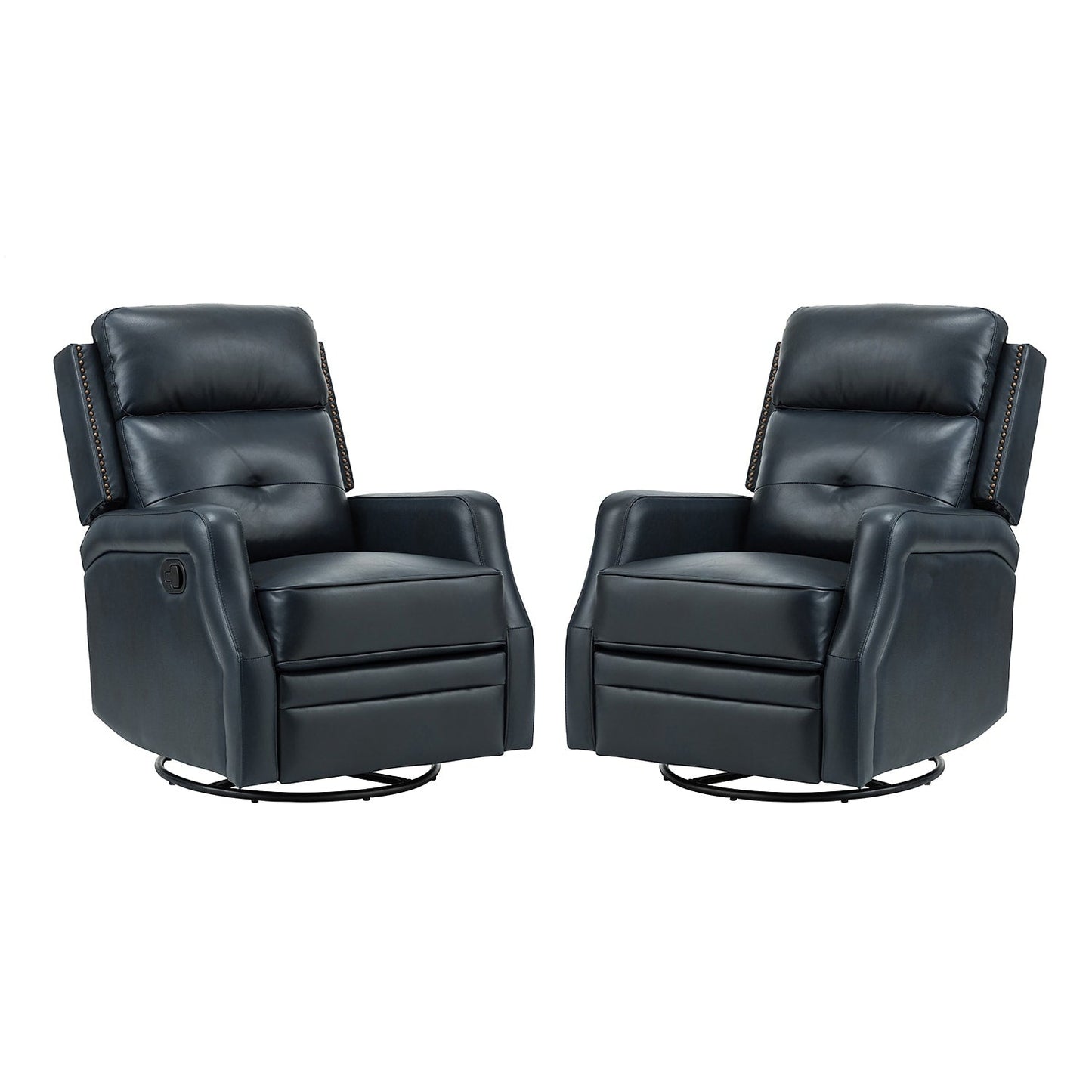 Ensemble de 2 fauteuils inclinables de salon Beatriz avec base en métal