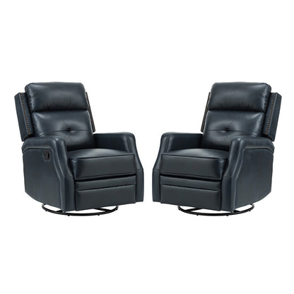 Ensemble de 2 fauteuils inclinables de salon Beatriz avec base en métal