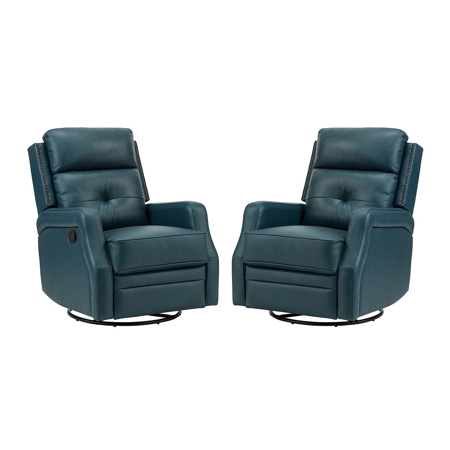 Ensemble de 2 fauteuils inclinables de salon Beatriz avec base en métal