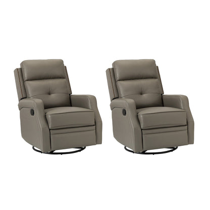 Ensemble de 2 fauteuils inclinables de salon Beatriz avec base en métal