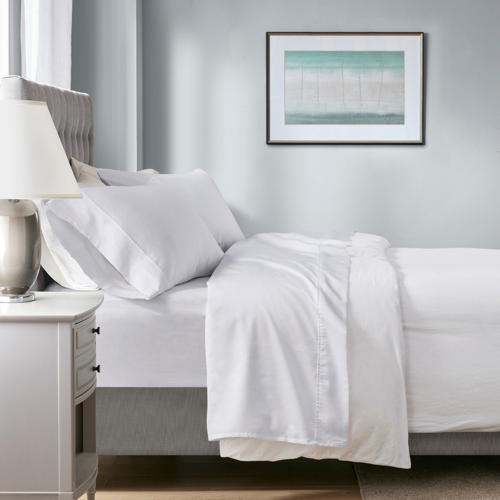Ensemble de draps rafraîchissants Beautyrest en mélange de coton 1000 fils, 4 pièces