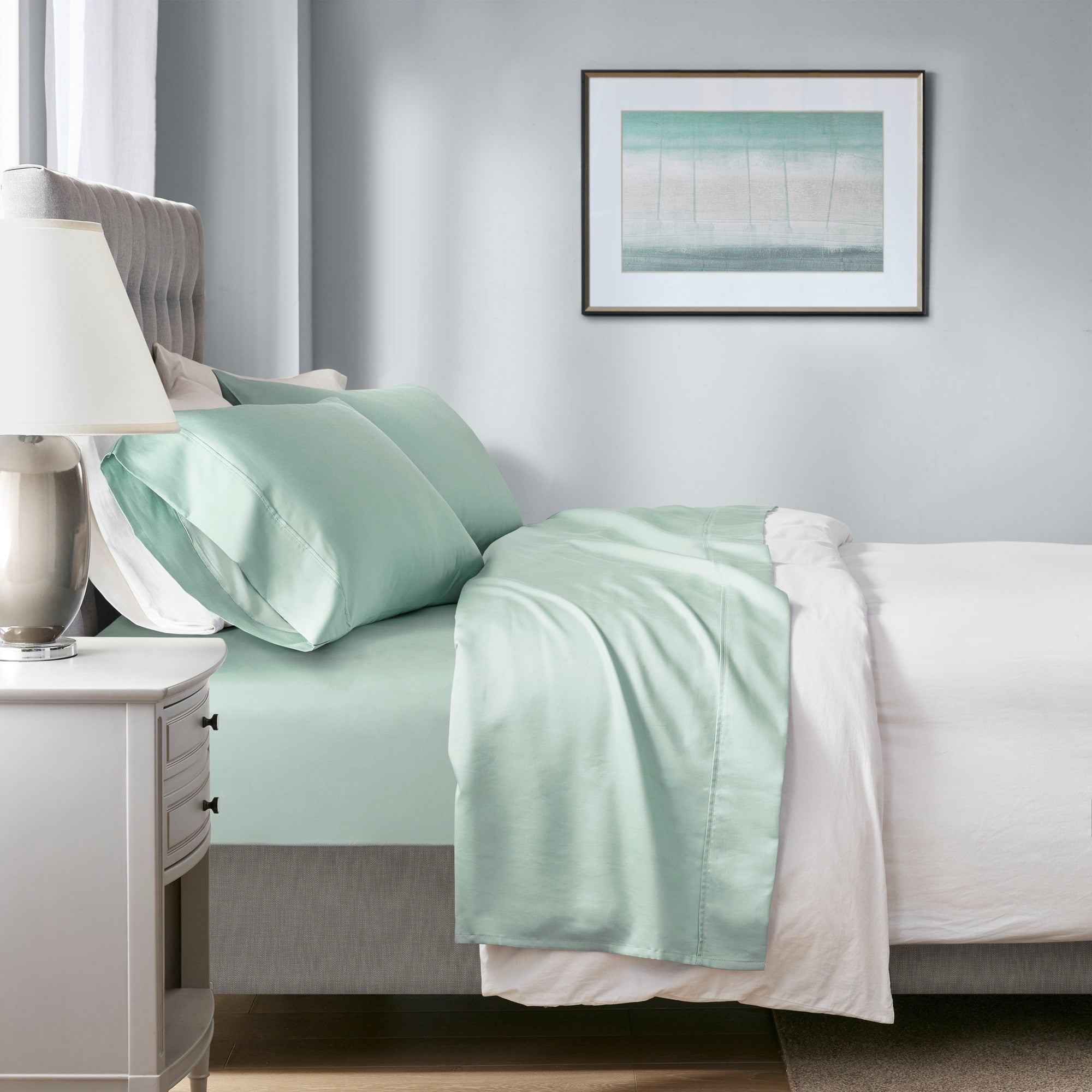Ensemble de draps rafraîchissants Beautyrest en mélange de coton 1000 fils, 4 pièces