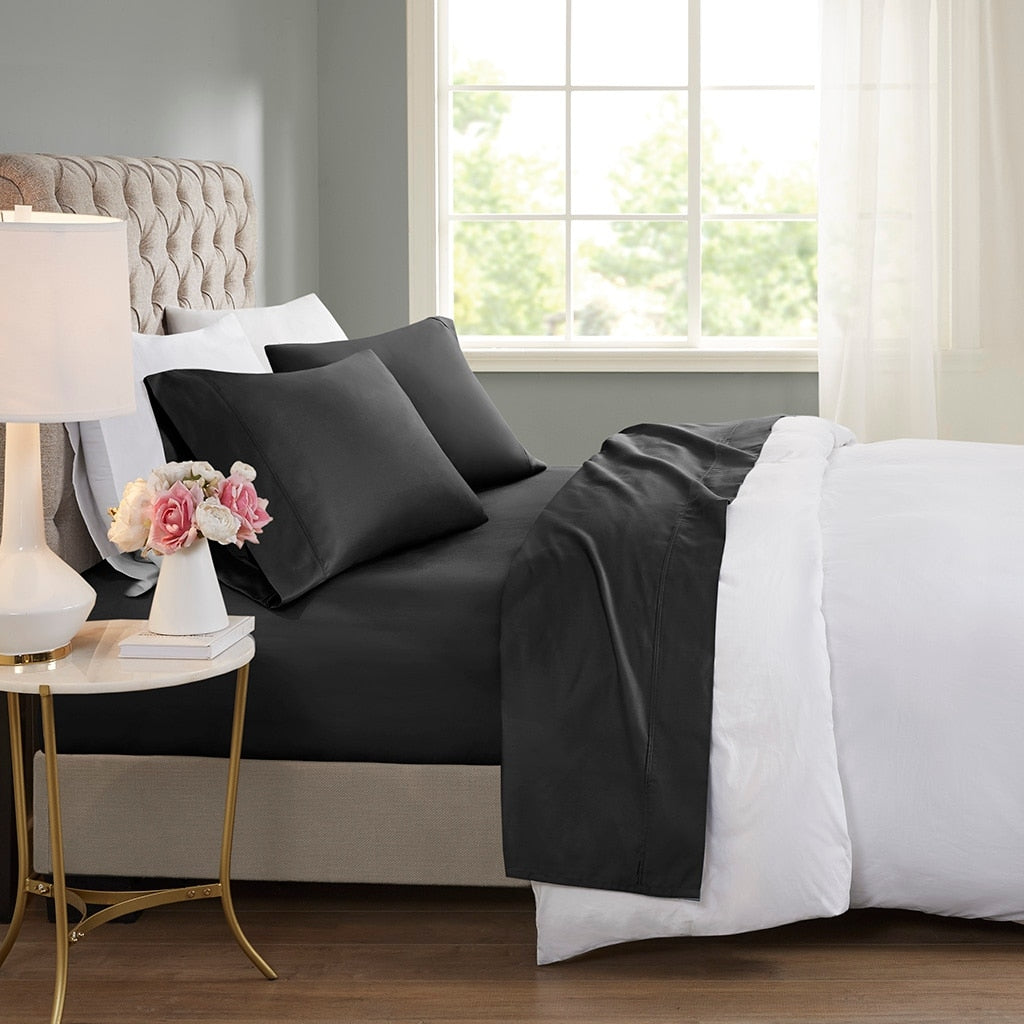 Ensemble de draps rafraîchissants en coton mélangé 600 fils Beautyrest, 4 pièces