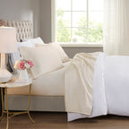 Ensemble de draps rafraîchissants en coton mélangé 600 fils Beautyrest, 4 pièces