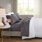Ensemble de draps rafraîchissants en coton mélangé 600 fils Beautyrest, 4 pièces