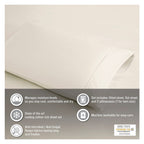 Ensemble de draps rafraîchissants en coton mélangé 600 fils Beautyrest, 4 pièces