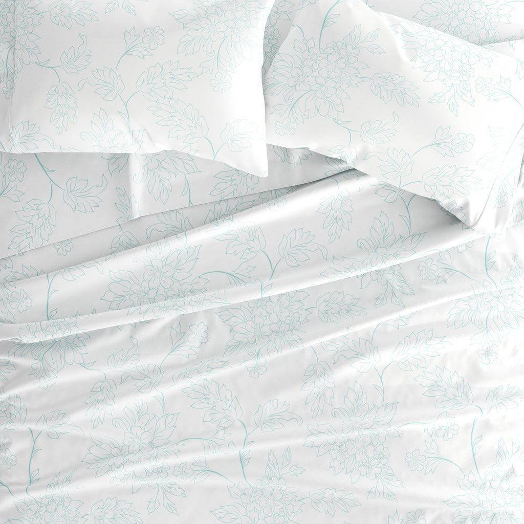 Parure de lit 4 pièces Becky Cameron à imprimé double brossé et poche profonde