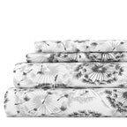 Parure de lit 4 pièces Becky Cameron à imprimé double brossé et poche profonde
