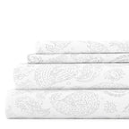 Parure de lit 4 pièces Becky Cameron à imprimé double brossé et poche profonde