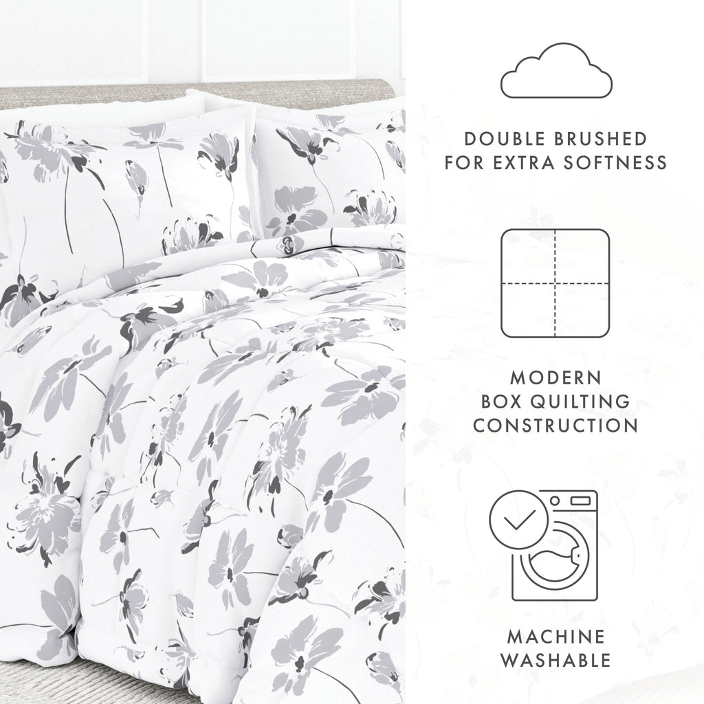 Parure de couette Becky Cameron Premium Magnolia Grey à motifs