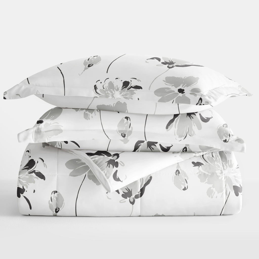 Parure de couette Becky Cameron Premium Magnolia Grey à motifs