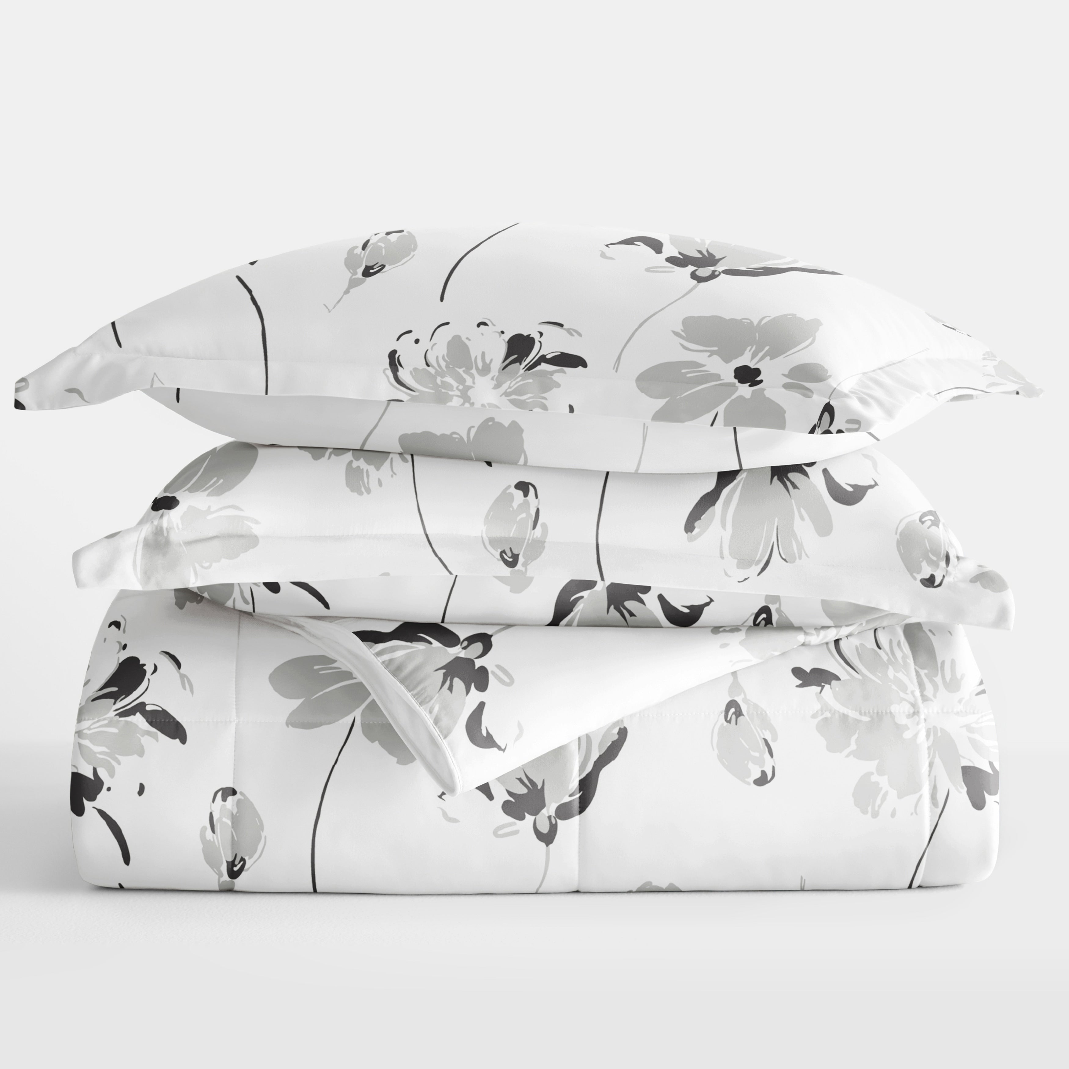 Parure de couette Becky Cameron Premium Magnolia Grey à motifs
