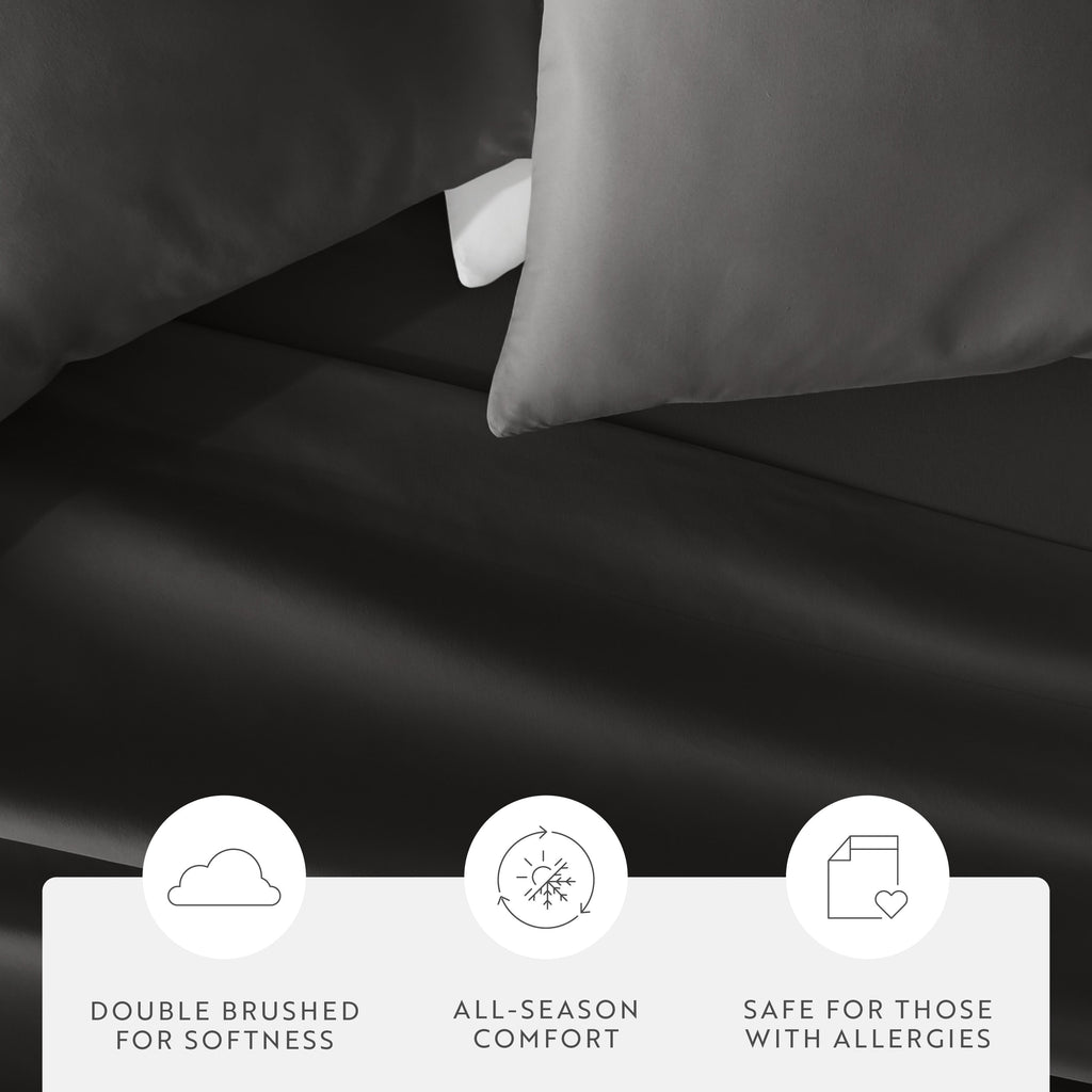 Ensemble de 2 taies d'oreiller en microfibre ultra douce Home Collection