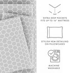 Parure de lit 4 pièces à poches profondes et ultra douce Becky Cameron