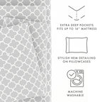 Parure de lit 4 pièces à poches profondes et ultra douce Becky Cameron