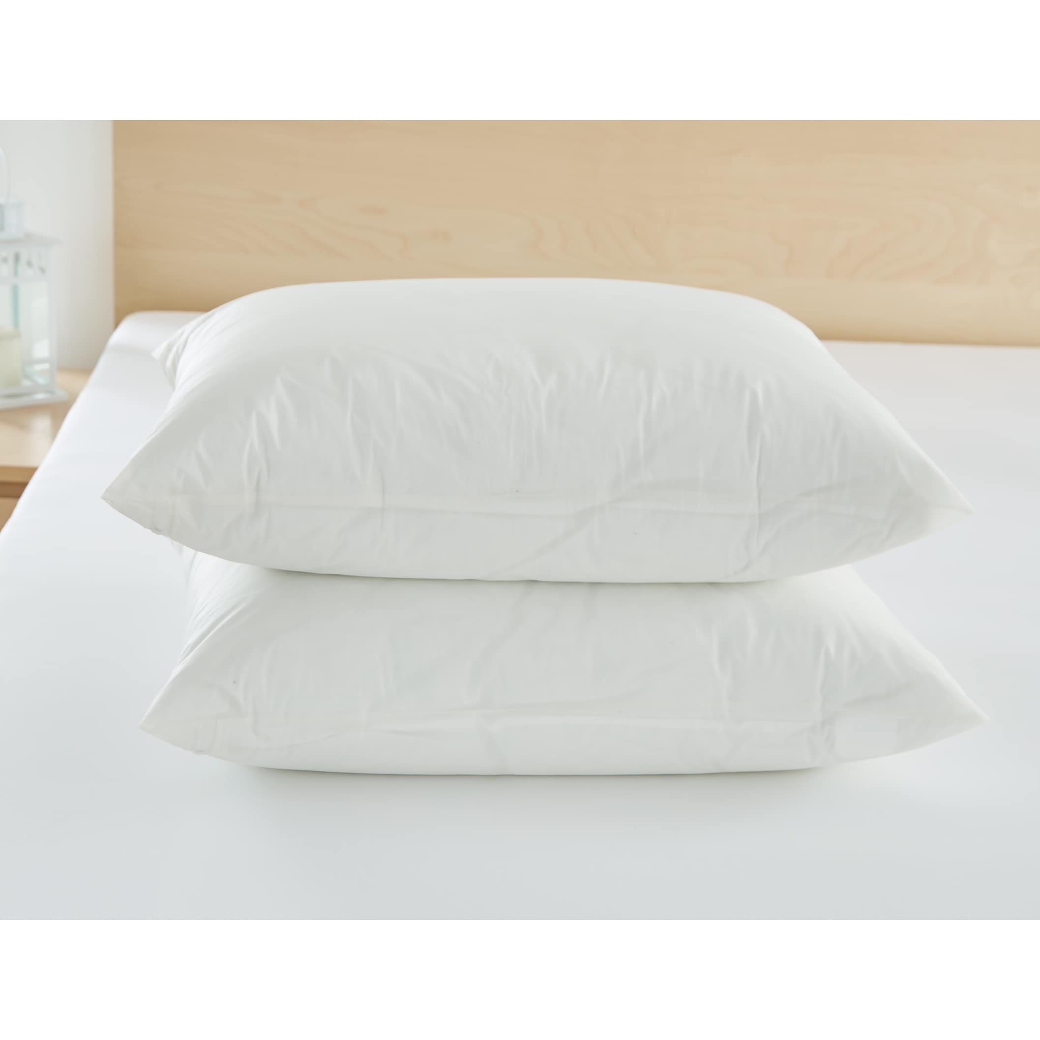 Protège-oreillers en vinyle imperméables, anti-punaises de lit et anti-allergènes – Housses d'oreiller zippées très résistantes (lot de 2)
