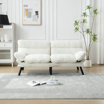 Meubles de chambre, meubles de salon, canapé avec coussin épais, canapé-lit, canapé-lit avec pieds en métal.