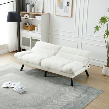 Meubles de chambre, meubles de salon, canapé avec coussin épais, canapé-lit, canapé-lit avec pieds en métal.