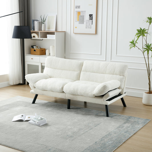 Meubles de chambre, meubles de salon, canapé avec coussin épais, canapé-lit, canapé-lit avec pieds en métal.