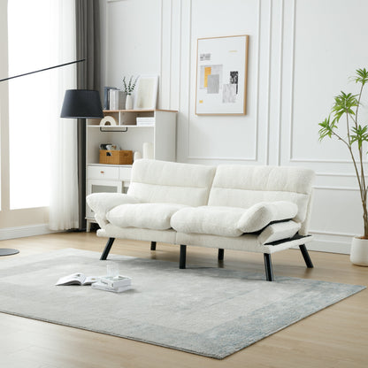 Meubles de chambre, meubles de salon, canapé avec coussin épais, canapé-lit, canapé-lit avec pieds en métal.