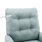 Fauteuil inclinable pivotant à 270° beige avec ports de chargement USB, lampe tactile, base à bascule et poche de rangement latérale