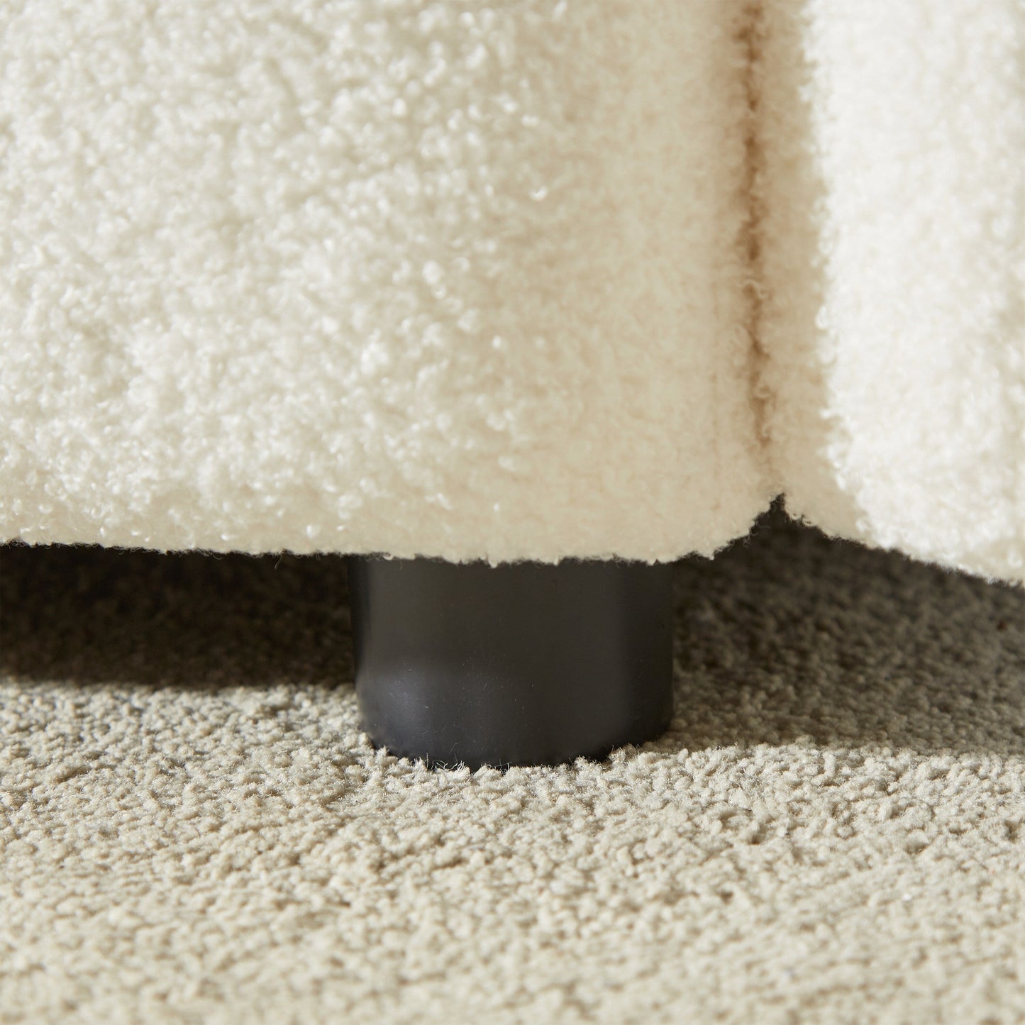 Canapé 1 place en tissu beige de 39,7 pouces avec cadre en bois robuste, rembourrage en mousse souple et support dorsal confortable