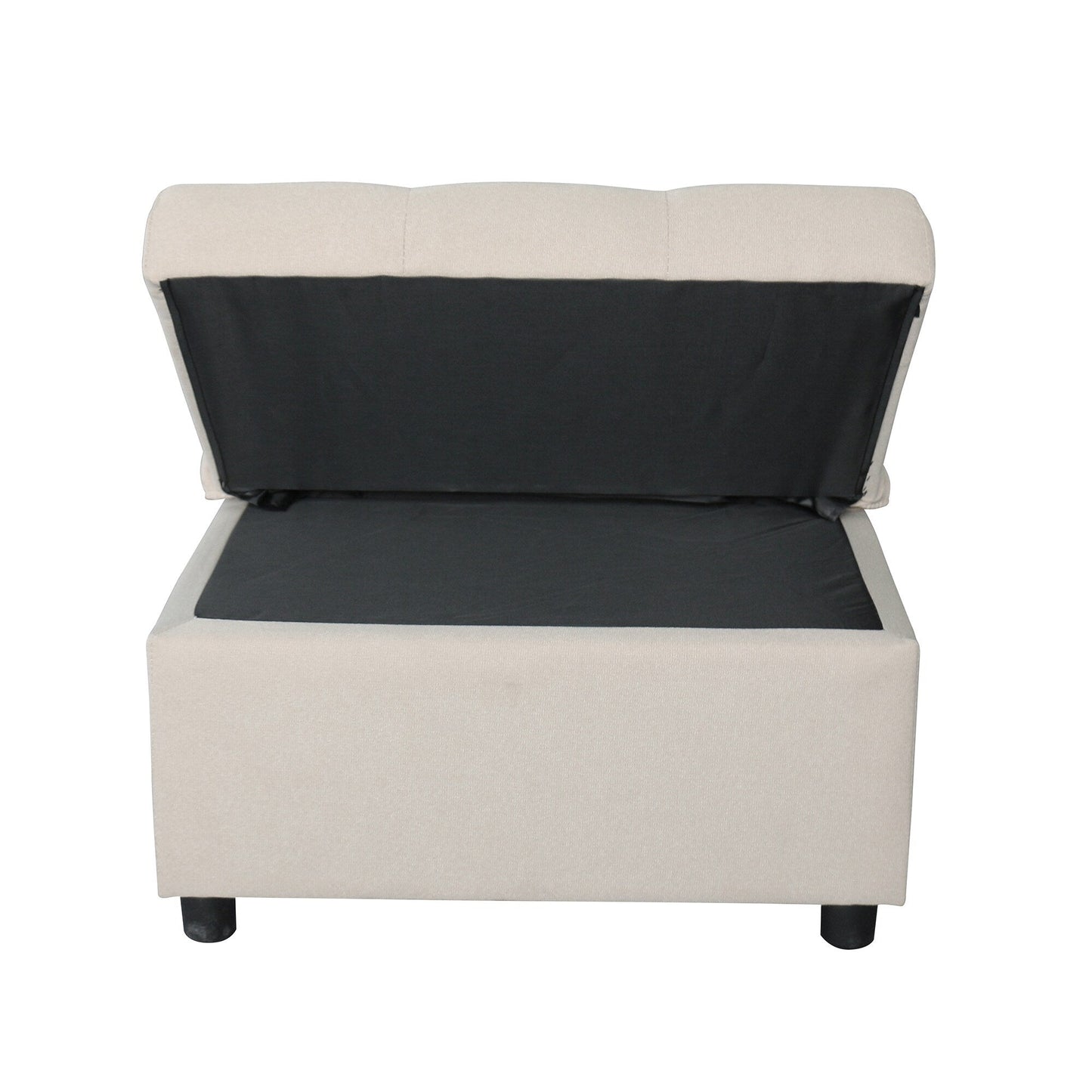 Canapé-lit simple pliant beige 39,8 avec dossier réglable et coussins pour le salon