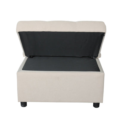 Canapé-lit simple pliant beige 39,8 avec dossier réglable et coussins pour le salon