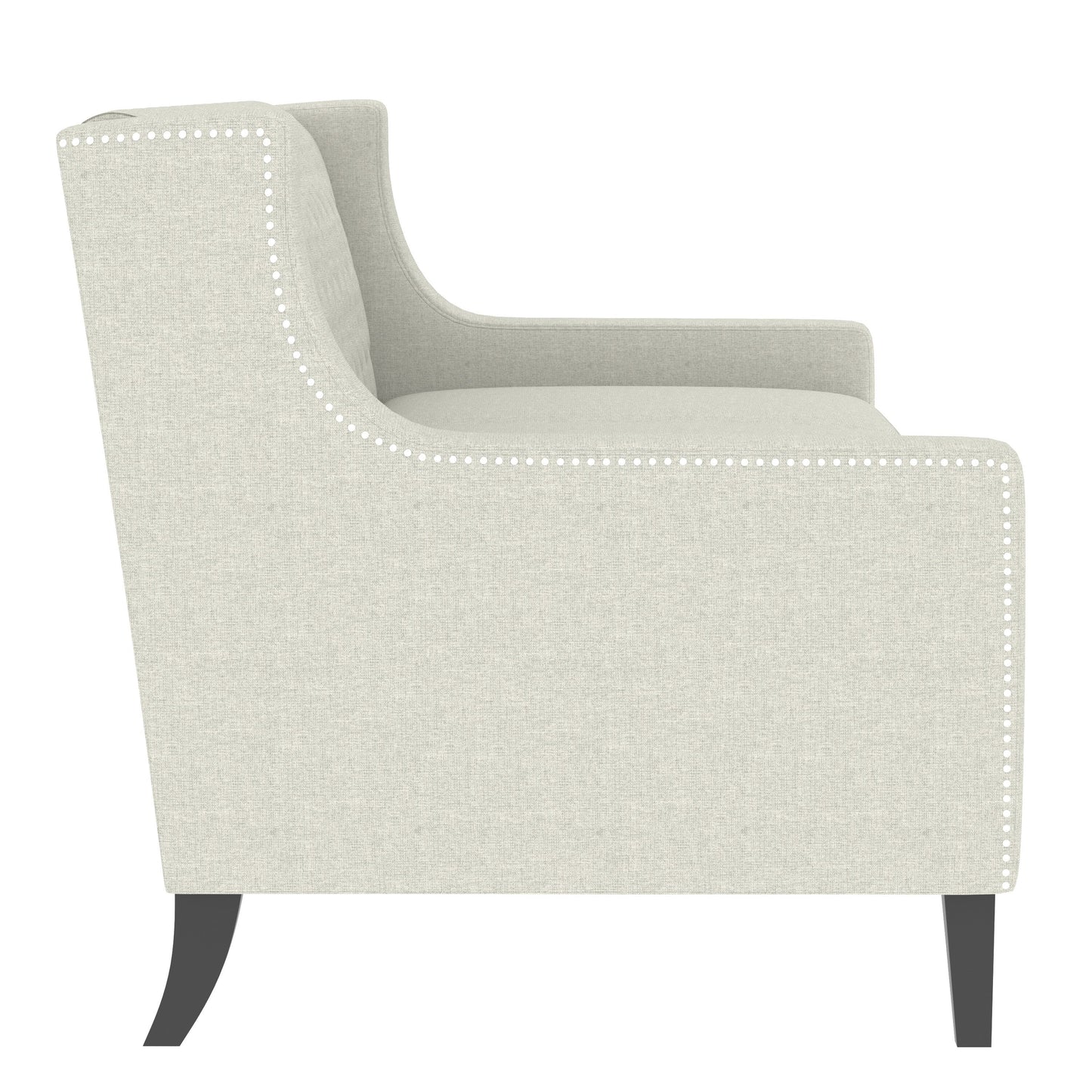Canapé 3 places beige en polyester 78,75 avec dossier capitonné et coussins