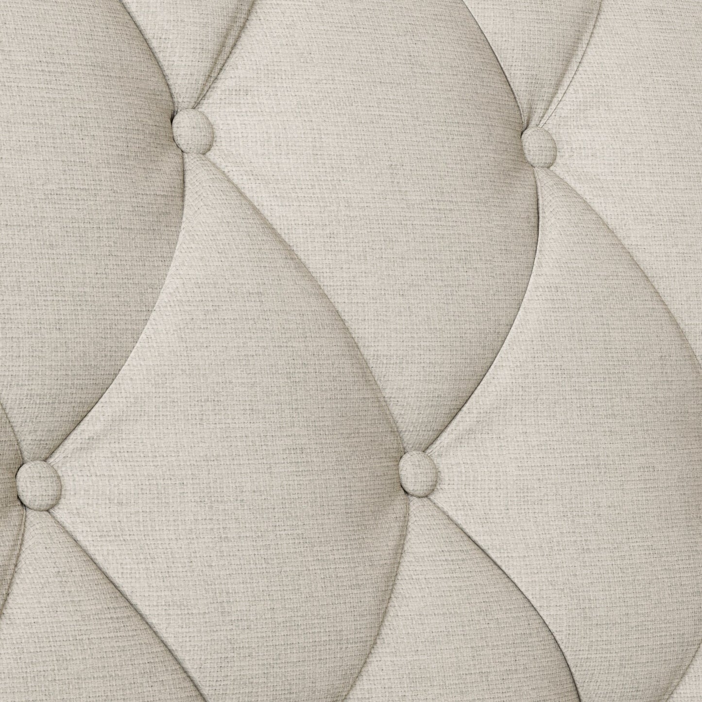 Canapé 3 places beige en polyester 78,75 avec dossier capitonné et coussins