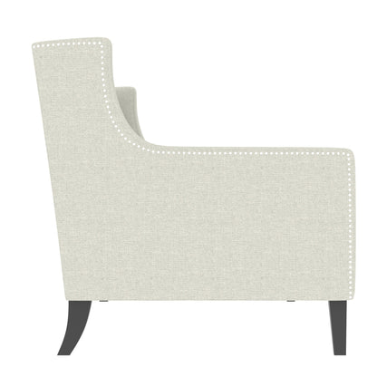 Canapé 3 places beige en polyester 78,75 avec dossier capitonné et coussins
