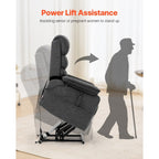 Fauteuil releveur à deux moteurs en chenille beige, massant, chauffant et inclinable
