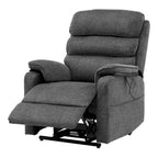 Fauteuil releveur à deux moteurs en chenille beige, massant, chauffant et inclinable