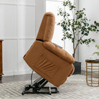 Fauteuil inclinable électrique beige avec chauffage, massage et poche de rangement pour le salon ou la chambre