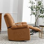 Fauteuil inclinable électrique beige avec chauffage, massage et poche de rangement pour le salon ou la chambre